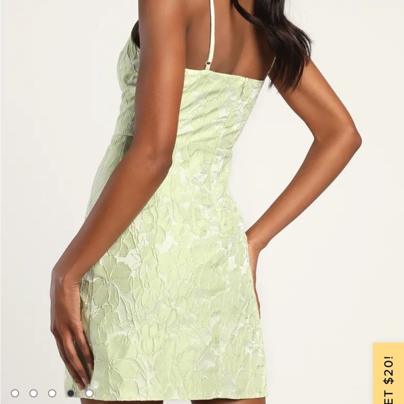 Lulus Floral Jacquard Sleeveless Mini Dress_NWT - Picture 2 of 9